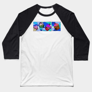 Cupcakes Mosaic Baseball T-Shirt